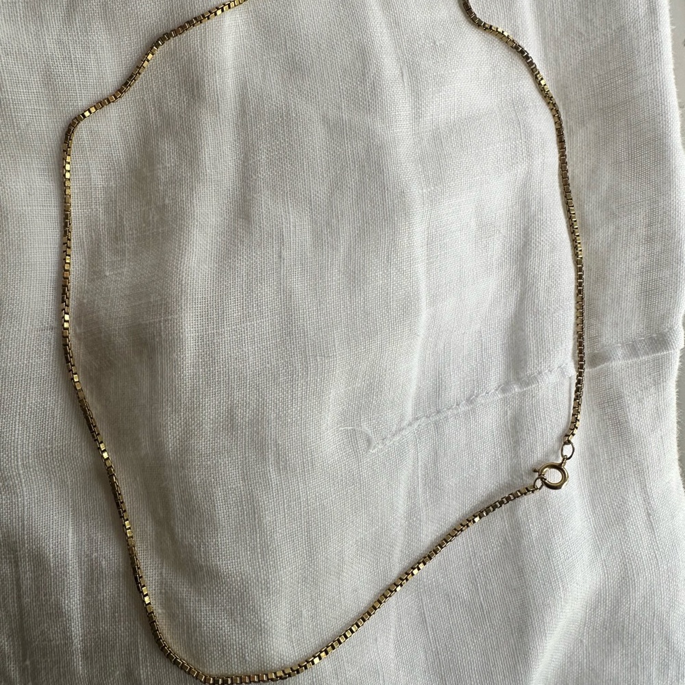 Vintage 1/20 16inch Avon gold filled box chain necklace